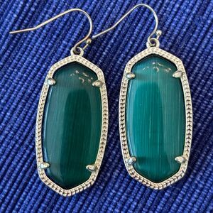 Kendra Scott Green Elle Drop Earrings